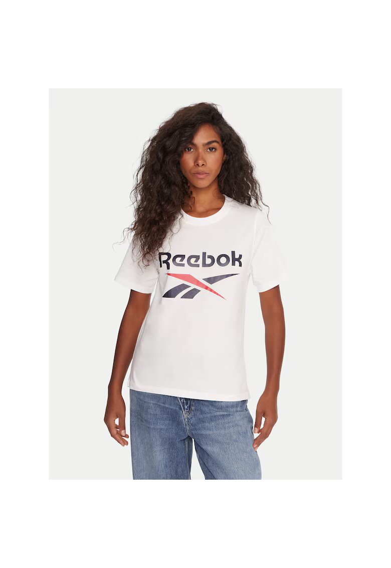 Reebok Tricou sport dama alb - bumbac