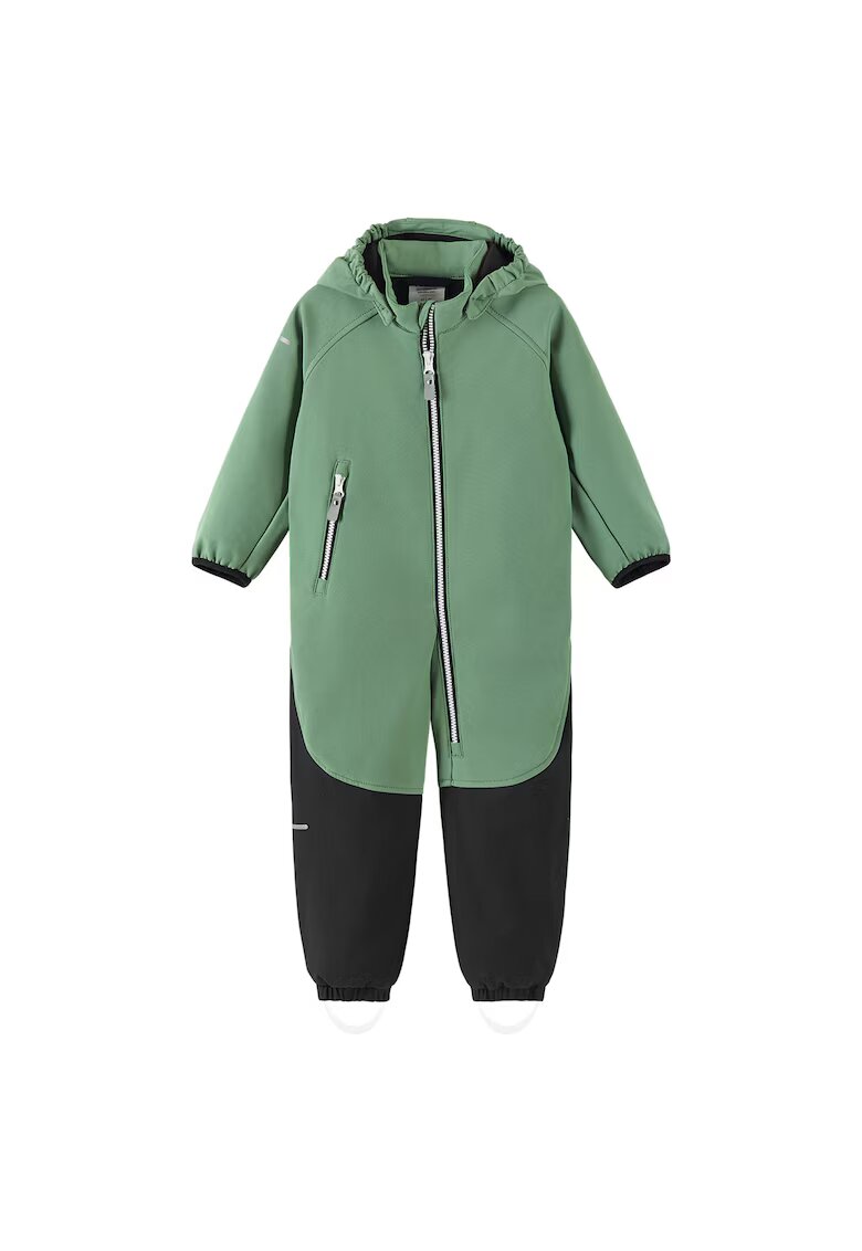 Reima Salopeta pentru copii - softshell - poliester/elastan - verde/negru