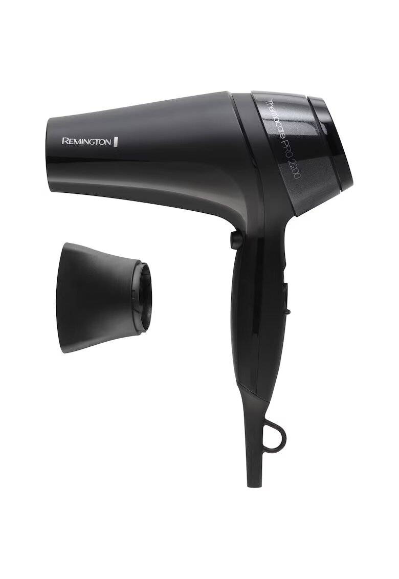 Remington Uscator de par Thermacare Pro 2200 - 2000 W - 3 trepte de temperatura - 2 viteze - Generator de ioni - Grila ceramica - Negru