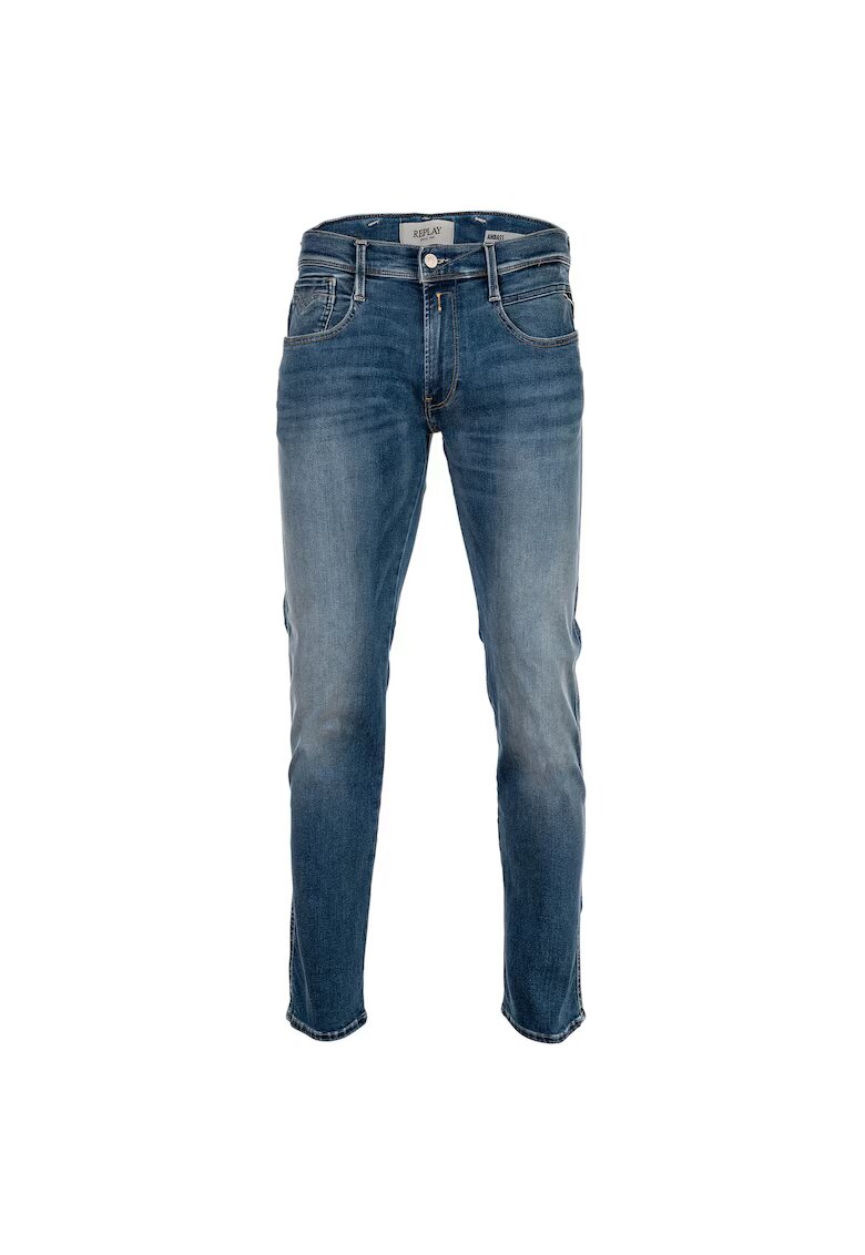 Replay Blugi slim fit Hyperflex Anbass - Albastru pal