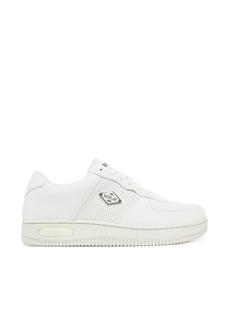 Replay Pantofi sport barbati - GMZ3G .000.C0059S - Piele naturala - Alb - Alb