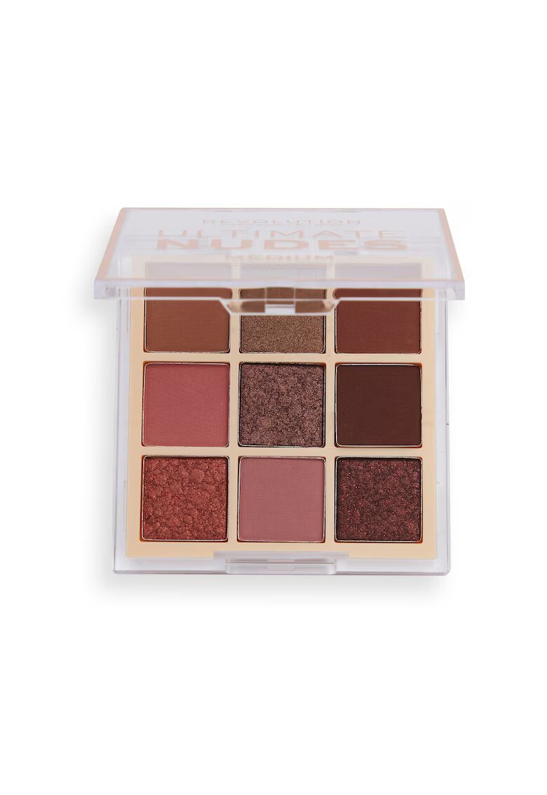 Revolution Paleta farduri de pleoape - Ultimate Nudes - Mediu - 9 Nuante - Multicolor