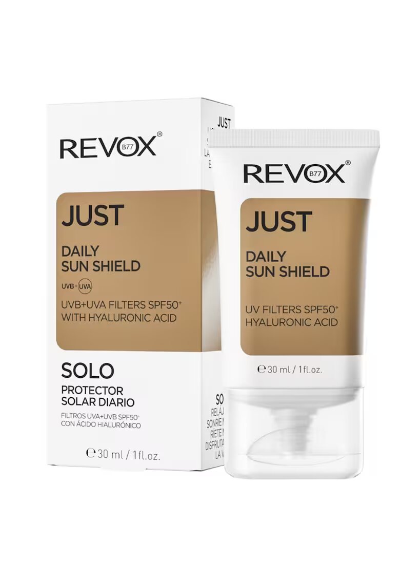 Revox Crema de zi Just Daily sun shield uva+uvb filters SPF50 + hyaluronic acid - 30 ml