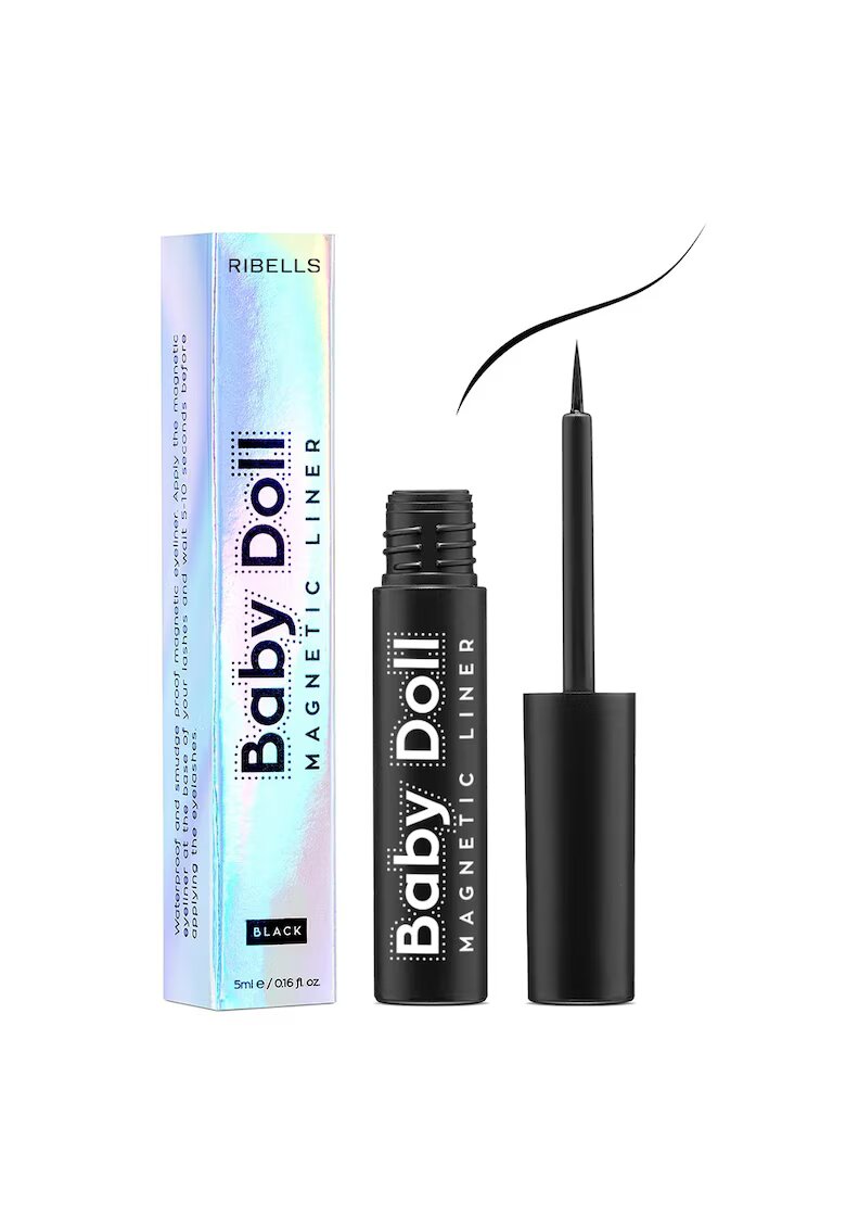 Ribells Eyeliner adeziv pentru gene magnetice Baby Doll - negru - 6ml