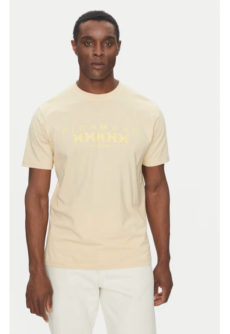 Richmond X Tricou barbati - 305347879 - Bumbac - Bej - Bej