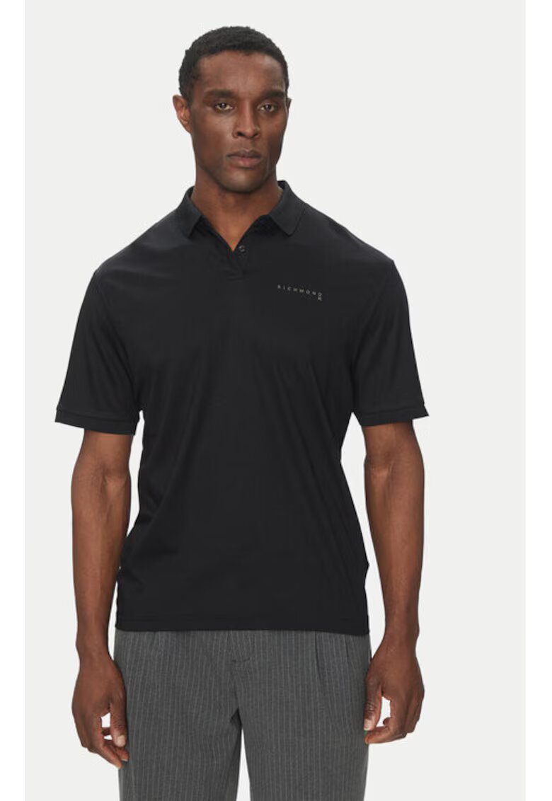 Richmond X Tricou barbati - 305347916 - Lyocell/Bumbac - Negru - Negru