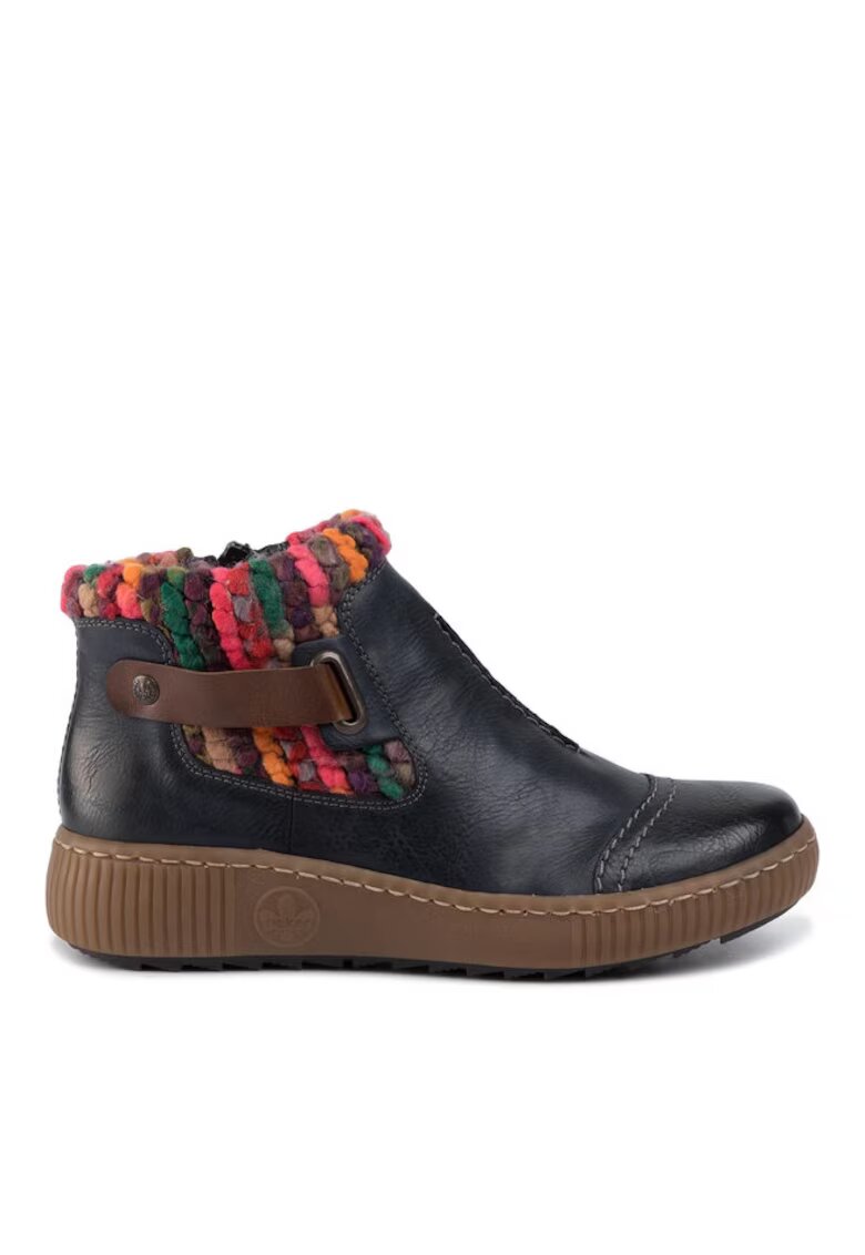 Rieker Botine dama 201571774 - Piele ecologica - Bleumarin