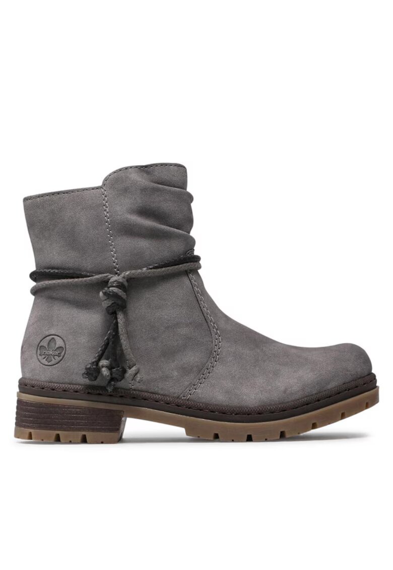 Rieker Botine dama - 20911601436 - Piele ecologica - Gri