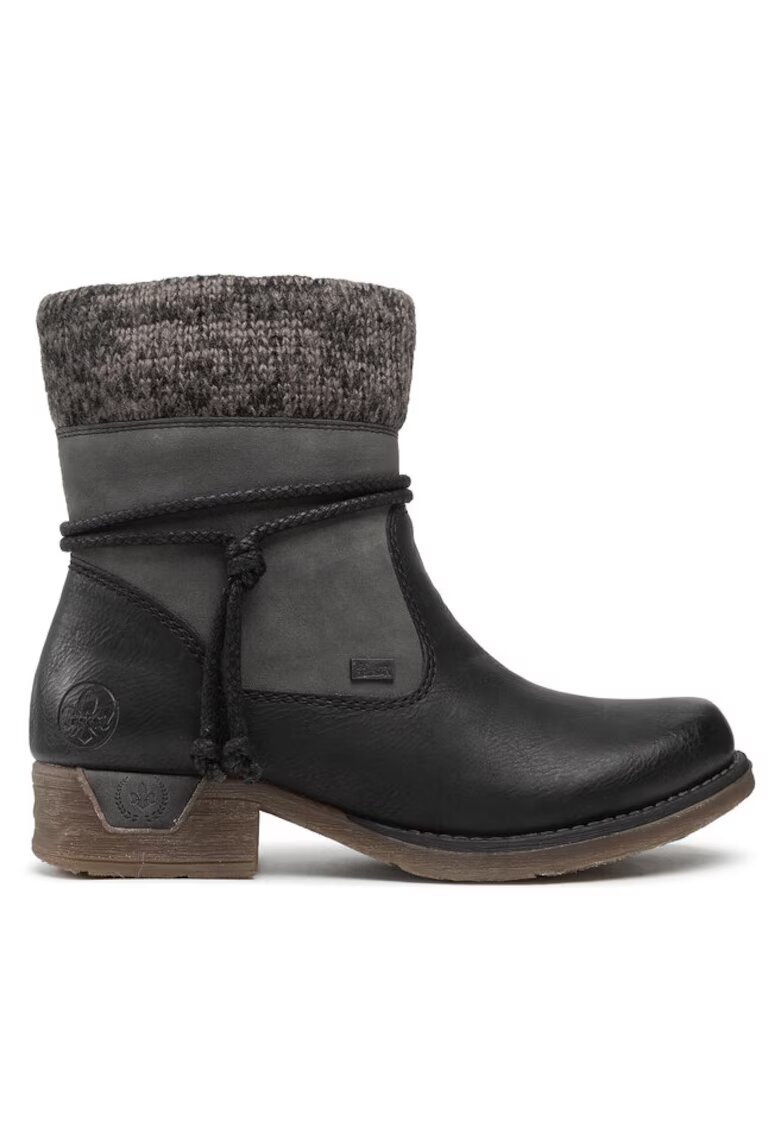 Rieker Botine dama 301084549 - Piele ecologica - Negru