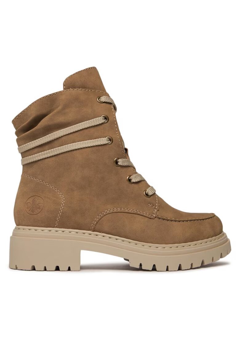 Rieker Botine dama 303223748 - Piele ecologica - Bej