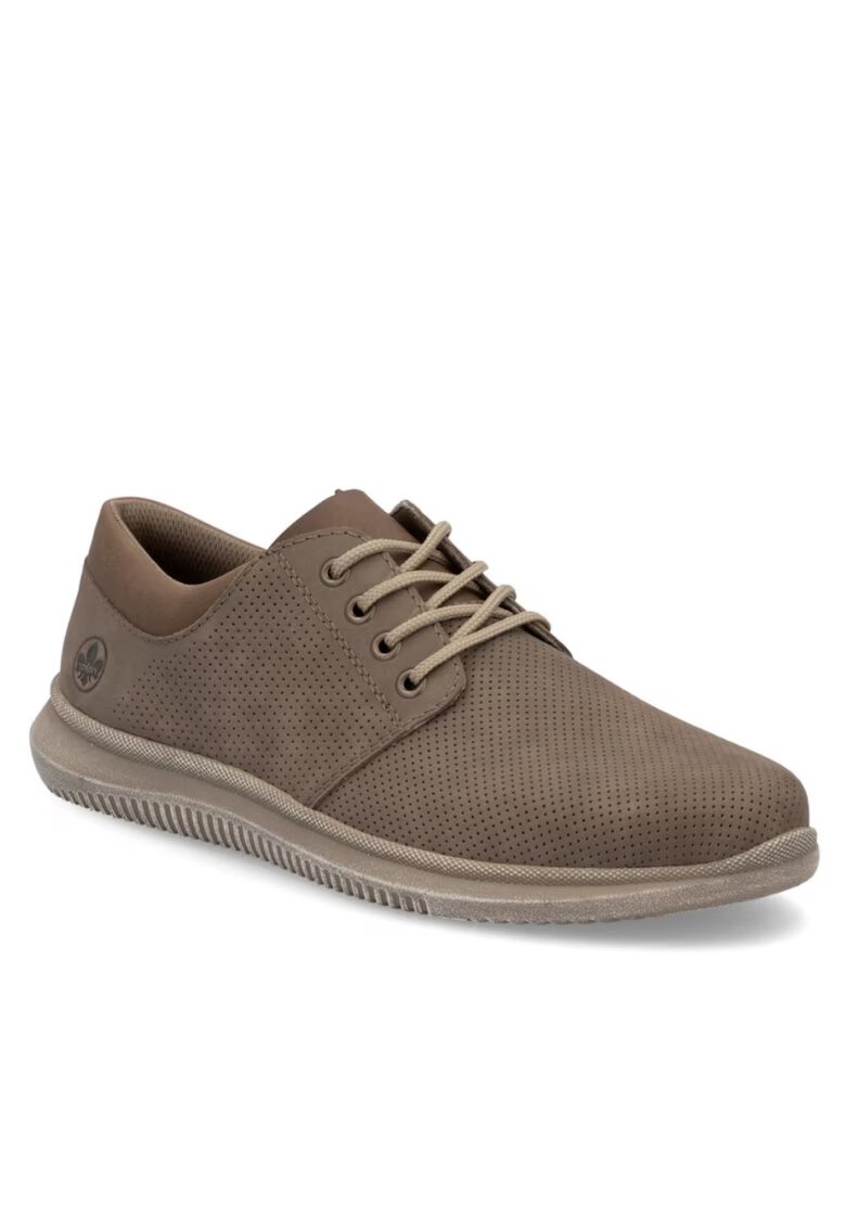 Rieker Pantofi bărbați din piele perforată maro nisip 10405-25