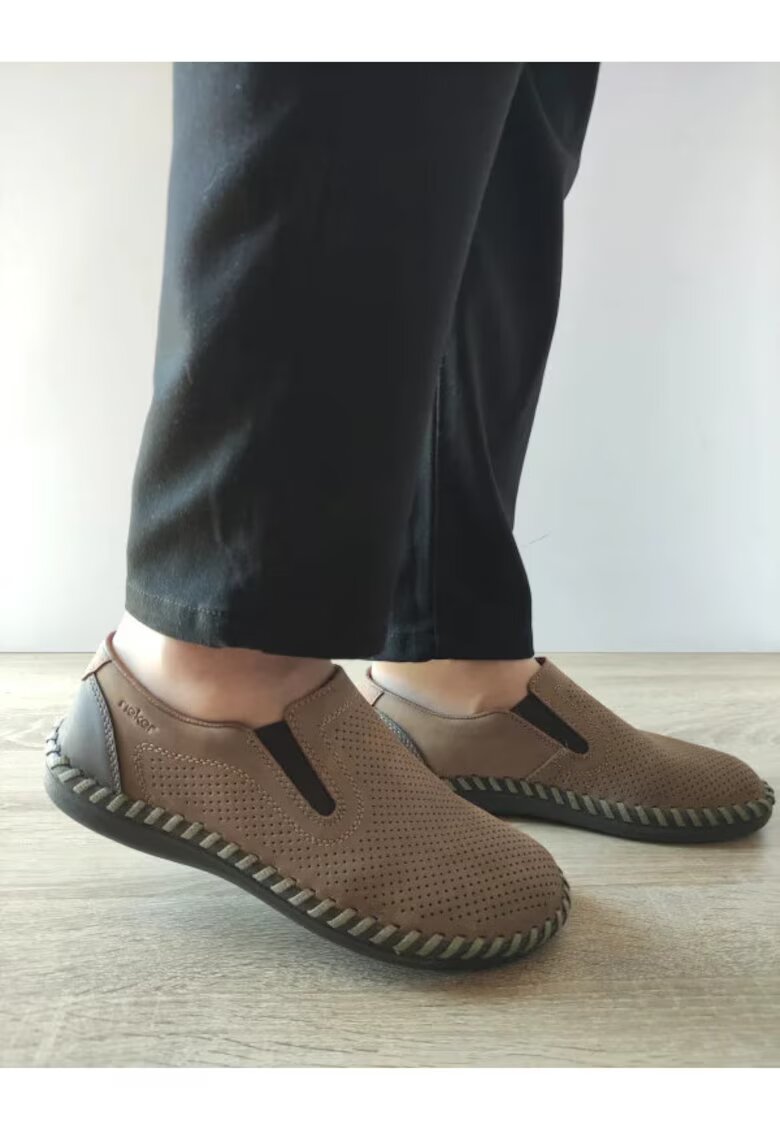 Rieker Pantofi Casual Perforati Barbati B2460-25 - Maro - Maro