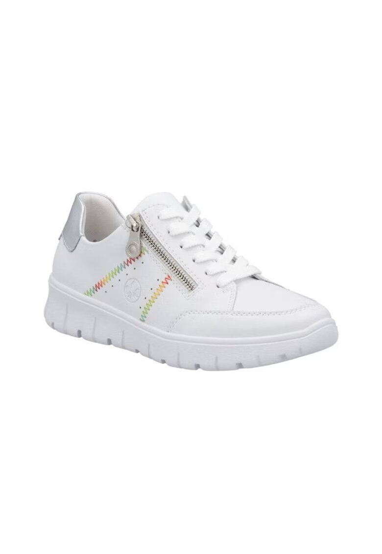 Rieker Pantofi dama N131380 - Piele naturala - Alb