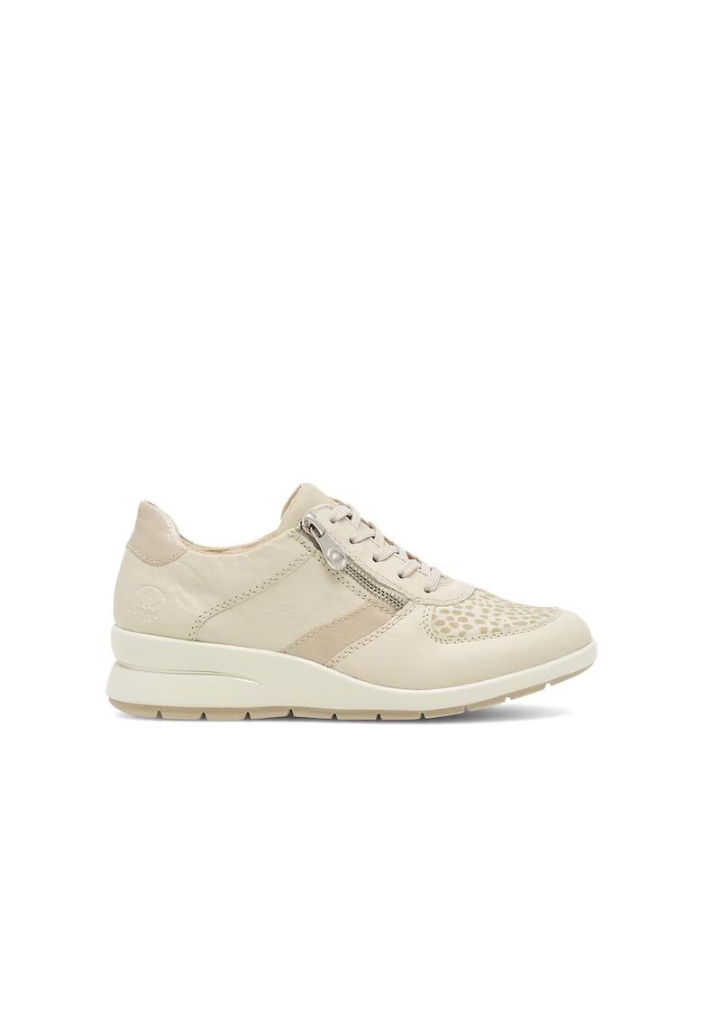 Rieker Pantofi sport dama - 590559 - Piele naturala - Ecru - Ecru