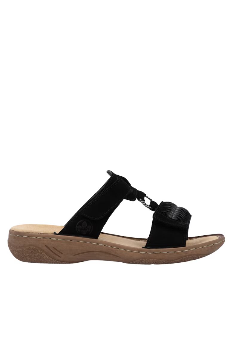 Rieker Papuci casual - dama - ANTISTRESS - V2839-00 negru - piele ecologica