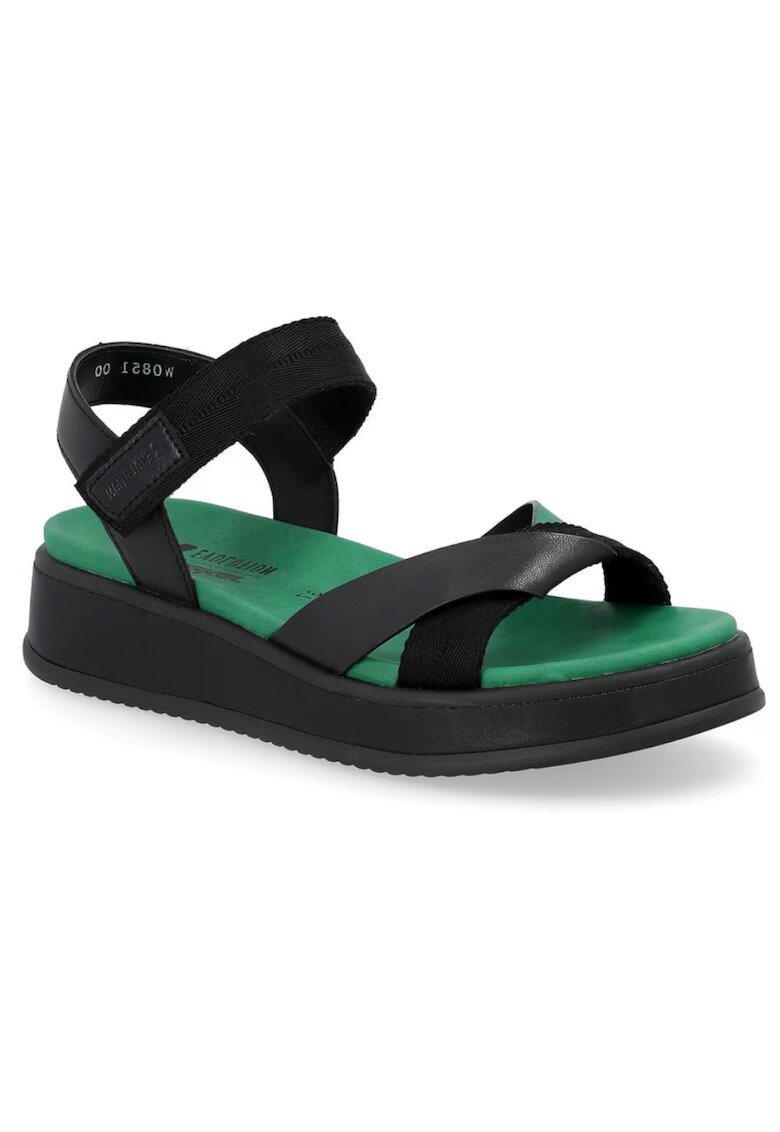 Rieker Revolution sandale cu velcro pentru femei amestec negru-verde W0851-00