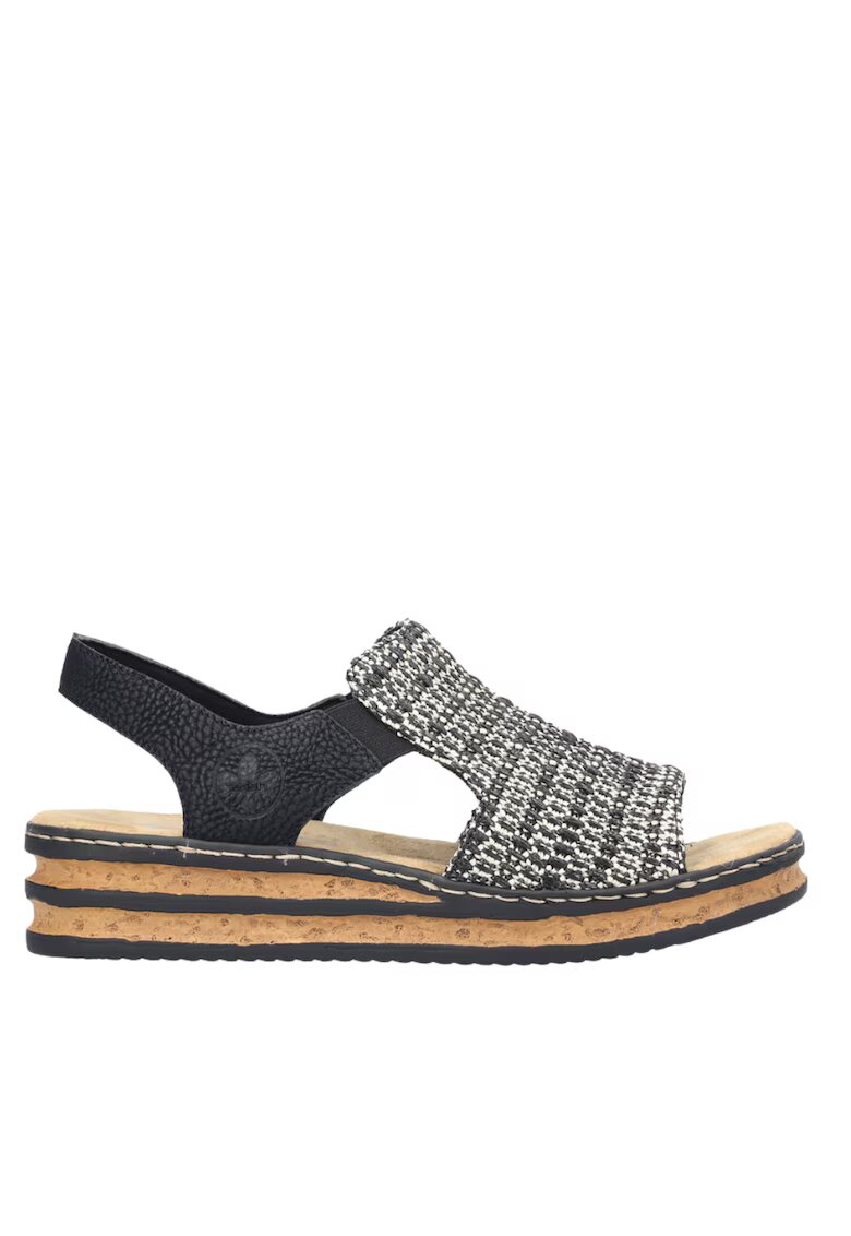 Rieker Sandale casual - dama - ANTISTRES - 62971-00 negru - textil - Negru