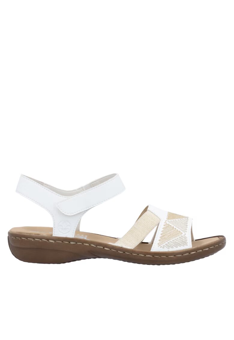 Rieker Sandale casual - dama - ANTISTRESS - 608C4-80 alb - piele ecologica