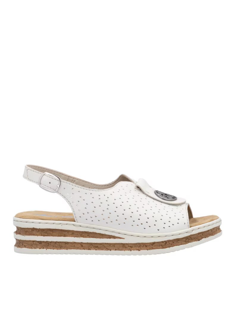 Rieker Sandale casual - dama - ANTISTRESS - 62902-80 alb - piele naturala - Alb