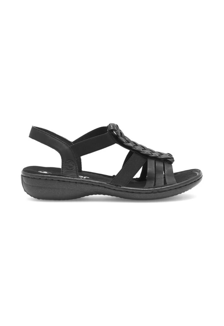Rieker Sandale dama - 590559 - Piele ecologica - Negru - Negru