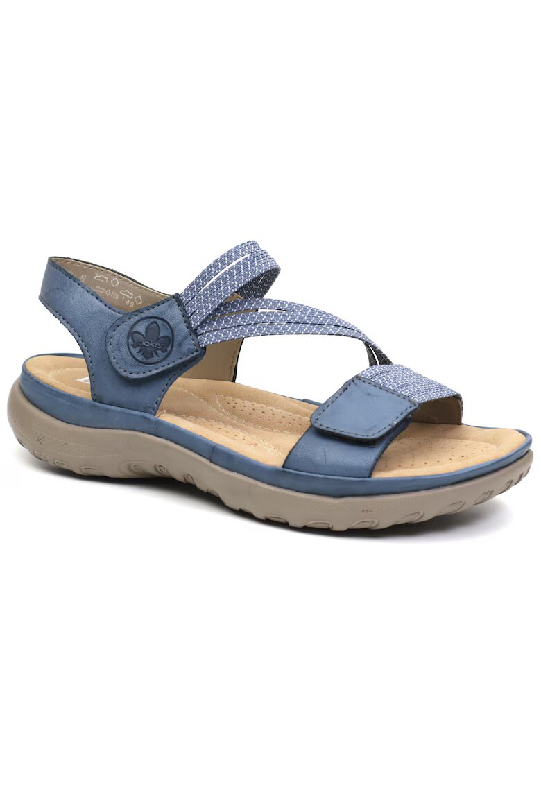 Rieker Sandale sportive cu velcro pentru femei 64870-14 albastru 06923