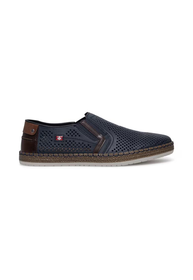 Rieker Tenisi barbati - 590559 - Piele naturala - Bleumarin -