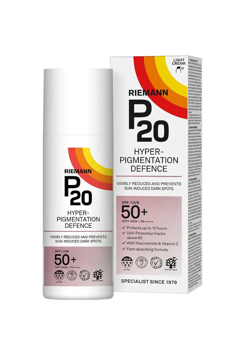 Riemann P20 Crema de fata cu protectie solara SPF 50+ Hyperpigmentation Defence - 50 ml