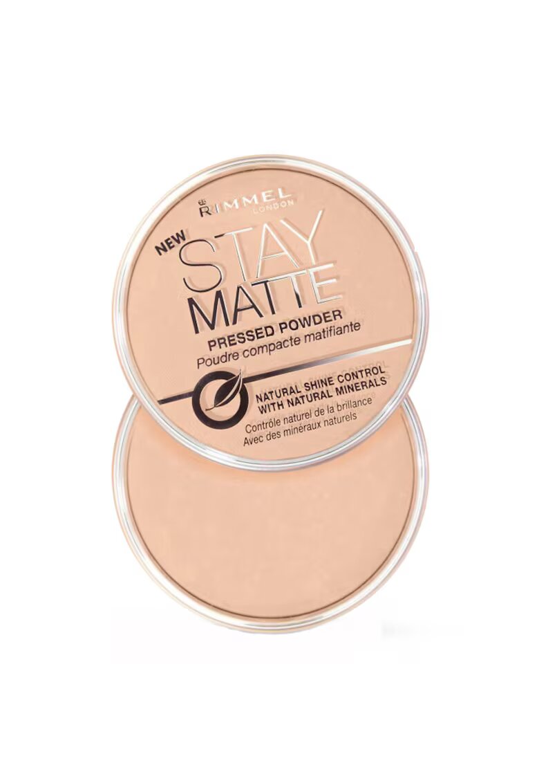 Rimmel Pudra compacta London Stay Matte - 14 g - Champagne