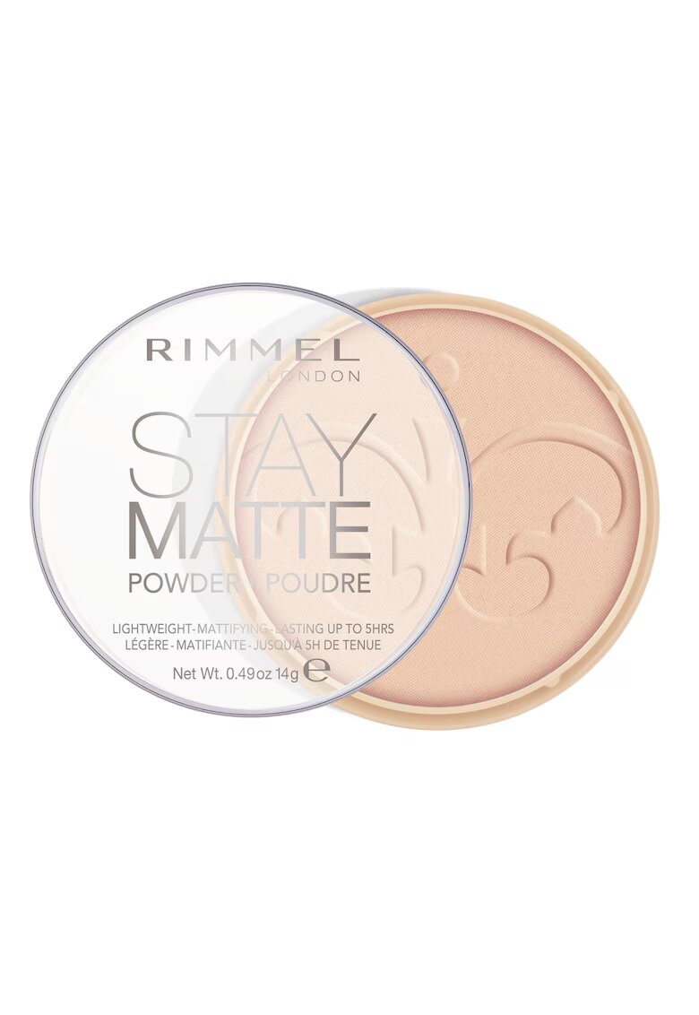 Rimmel Pudra compacta London Stay Matte - 14 g - Peach Glow