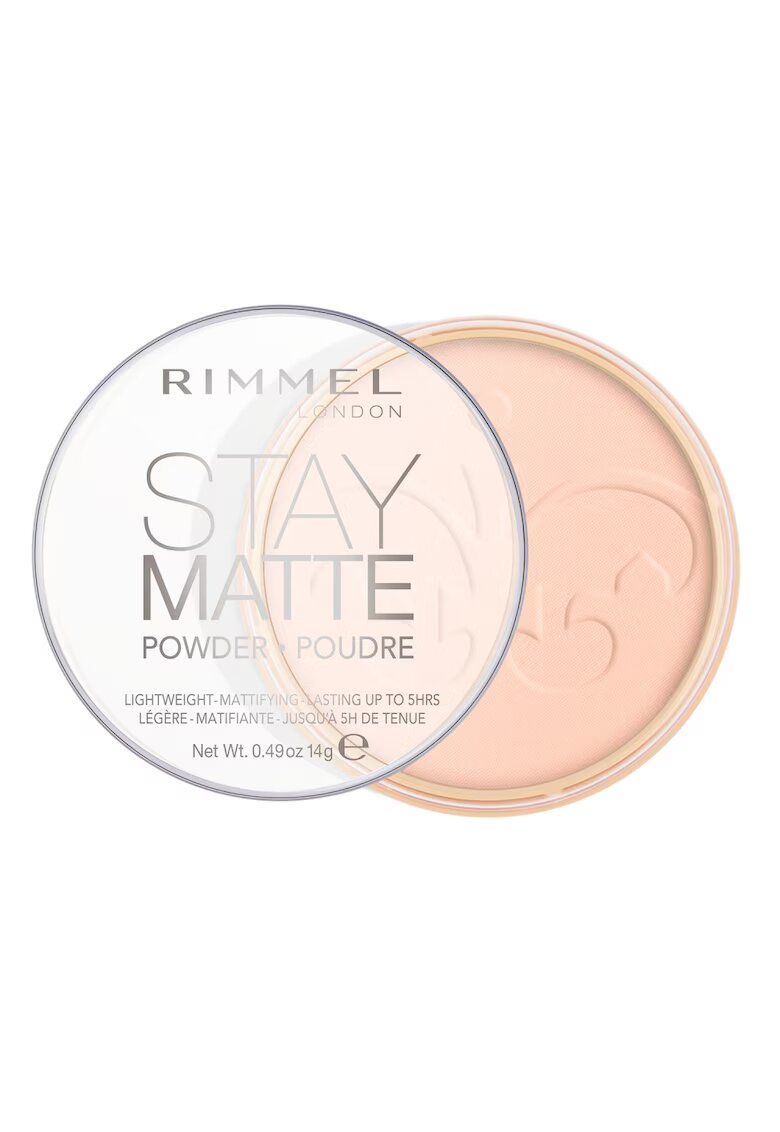 Rimmel Pudra compacta London Stay Matte - 14 g - Pink Blossom