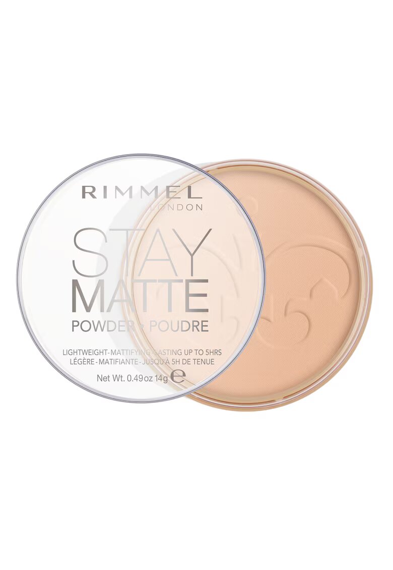 Rimmel Pudra compacta London Stay Matte - 14 g - Silky Beige