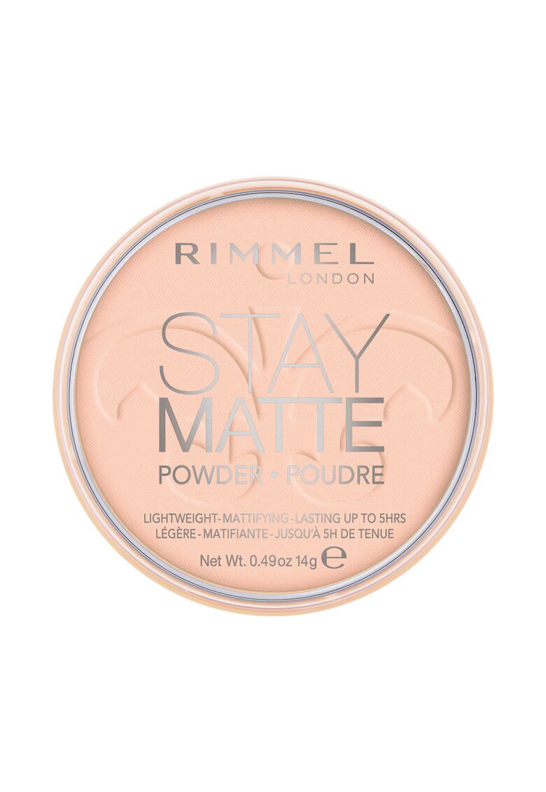 Rimmel Pudra compacta London Stay Matte - 14 g - Transparent