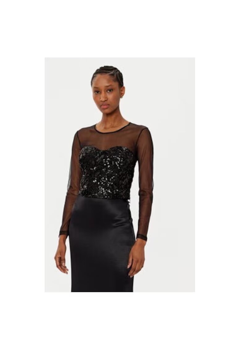 Rinascimento Bluza dama - 305119186 - Poliamida/Poliester - Negru - Negru