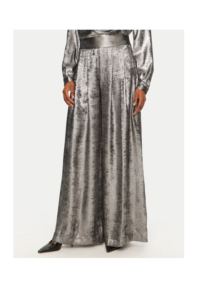 Rinascimento Pantaloni dama - 305018168 - Poliester - Argintiu - Argintiu