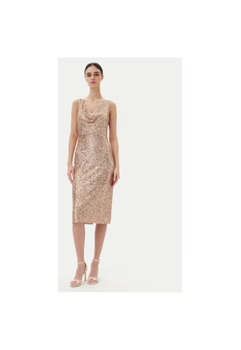 Rinascimento Rochie dama CFC0123778003 - Poliester - Auriu - Auriu