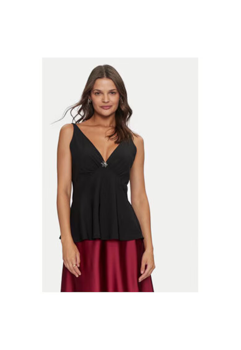Rinascimento Tricou dama - 304725326 - Poliester - Negru - Negru