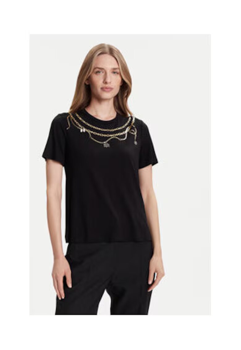 Rinascimento Tricou dama - negru - 96% viscoza - 4% elastan