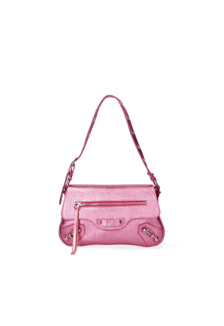Roberta Rossi Geanta crossbody de piele cu tinte - Fucsia