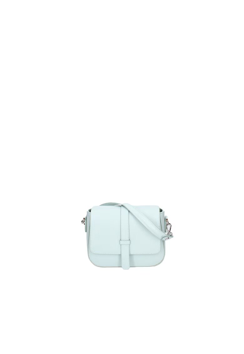 Roberta Rossi Geanta crossbody din piele cu bareta ajustabila - Albastru deschis