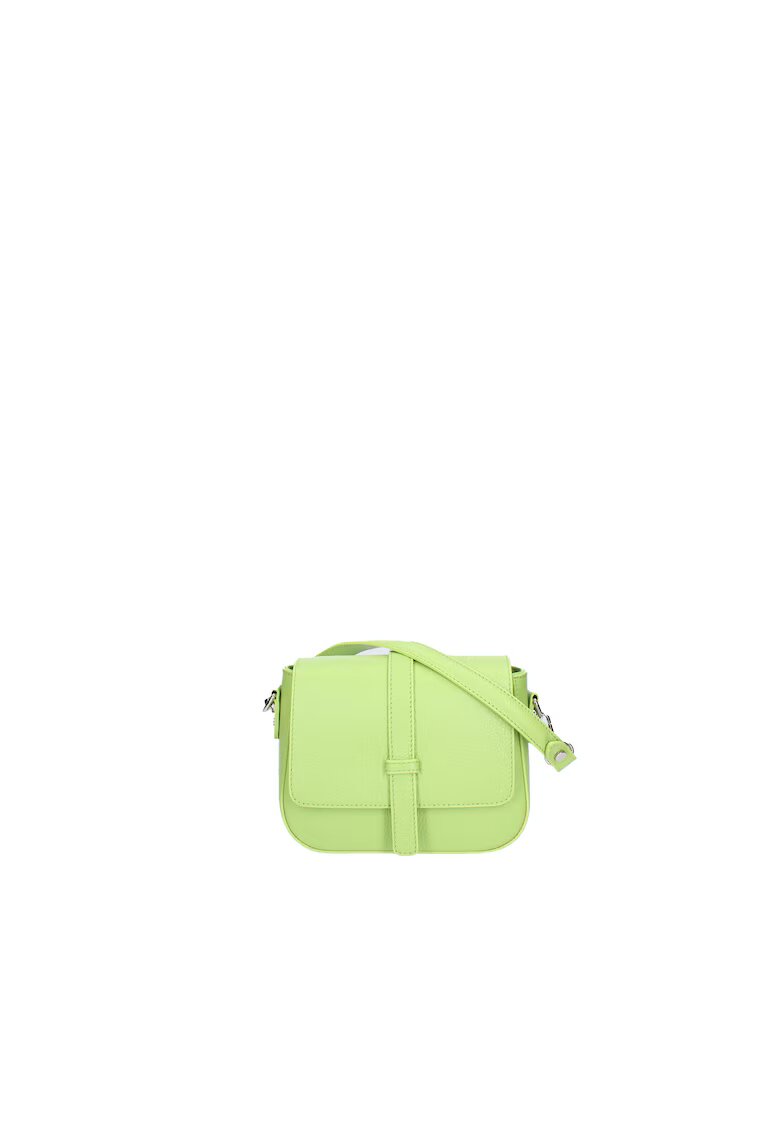 Roberta Rossi Geanta crossbody din piele cu clapa - Verde