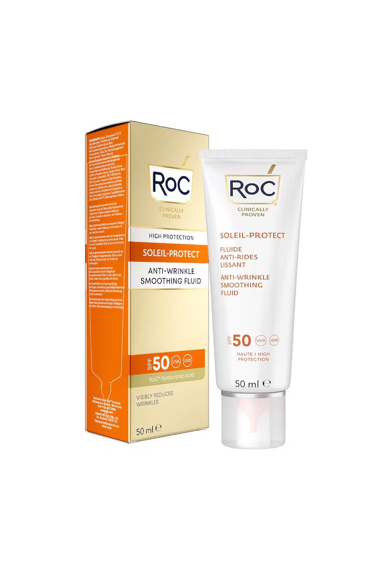 ROC Crema de protectie solara antiage SPF50 - Soleil Protect Anti-Wrinkle Fluid - 50ml