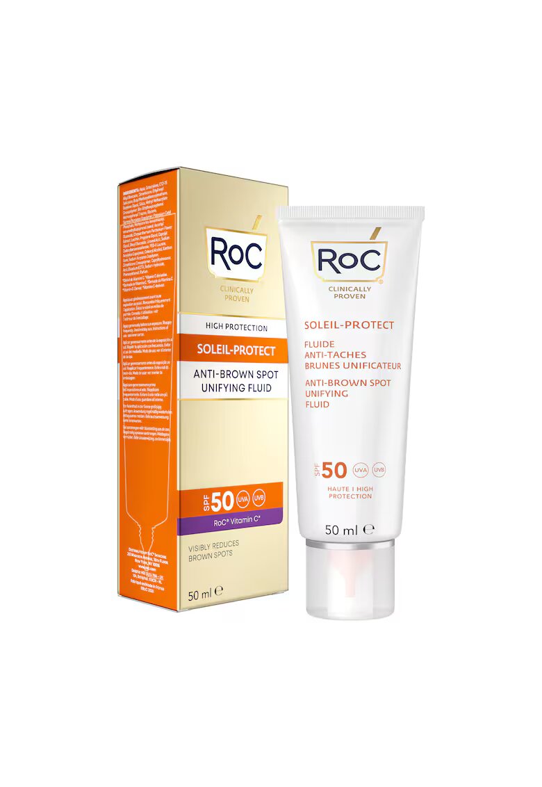 ROC Fluid uniformizator anti pete SPF 50 50 ml - SOLEIL PROTECT -