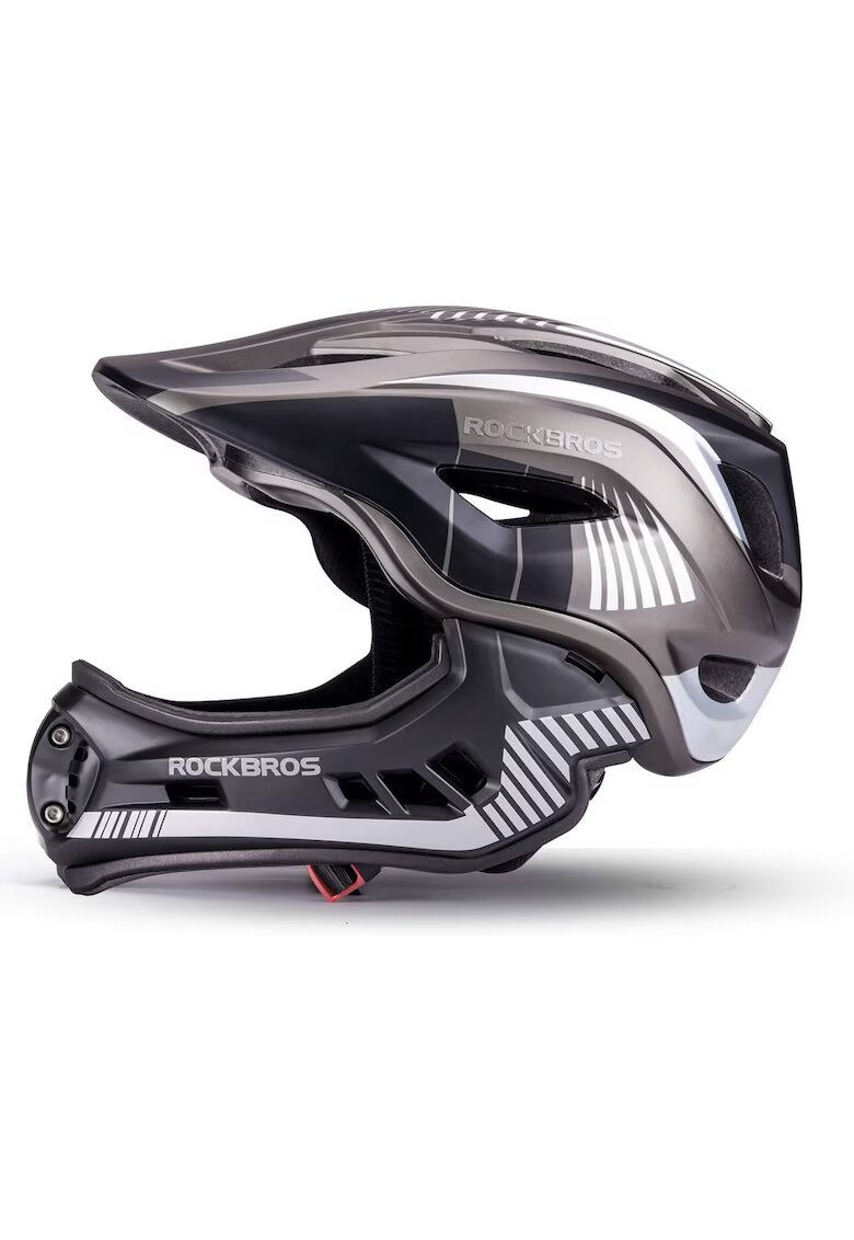 Rockbros Casca copii Full Face gri -