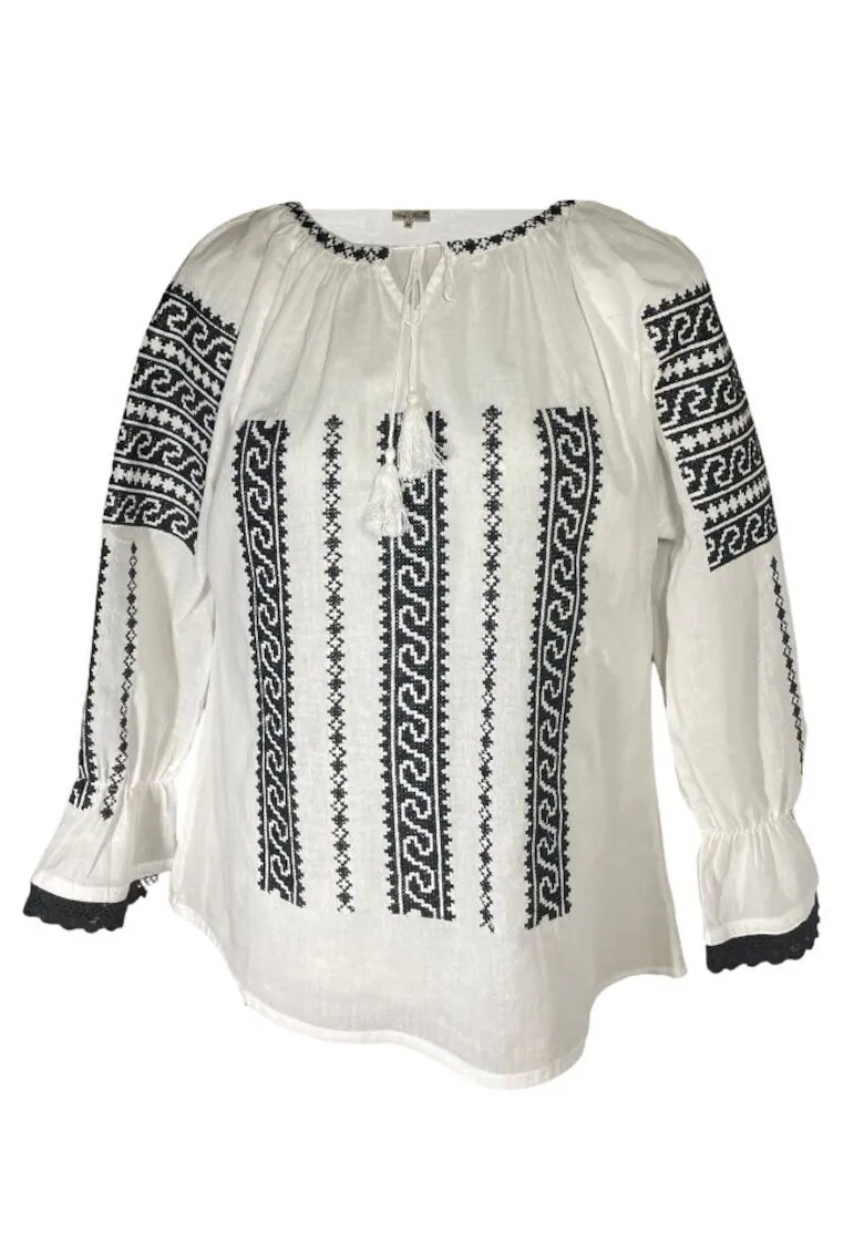 Rody s Forever Bluza tip ie traditionala Dacali - dama - ML09 - Dacali - Alb/Negru titan
