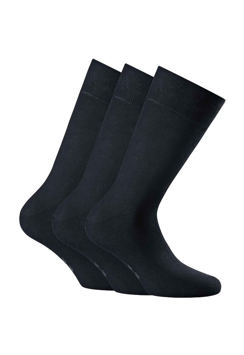 Rohner basic Set de sosete unisex lungi - 3 perechi - Bleumarin