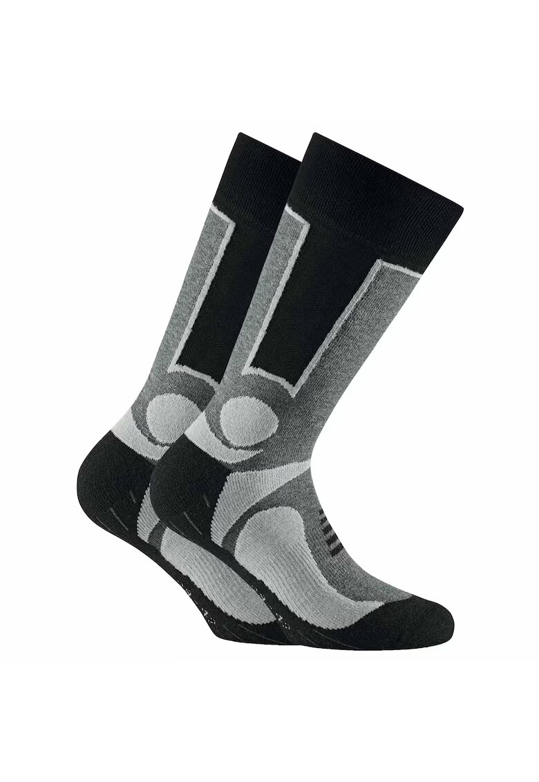 Rohner basic Set de sosete unisex pentru trekking - 2 perechi - Gri