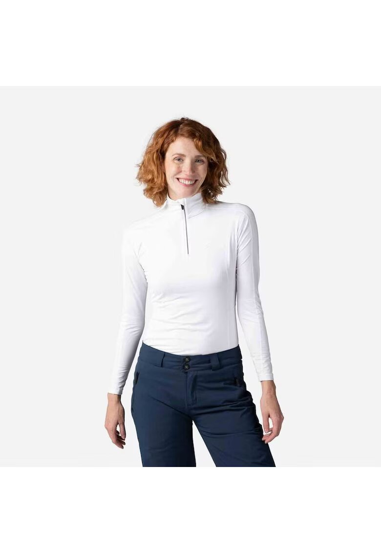Rossignol Bluza sport Classique 1/2 ZIP - cu fermoar - pentru femei - culoare alb - Alb