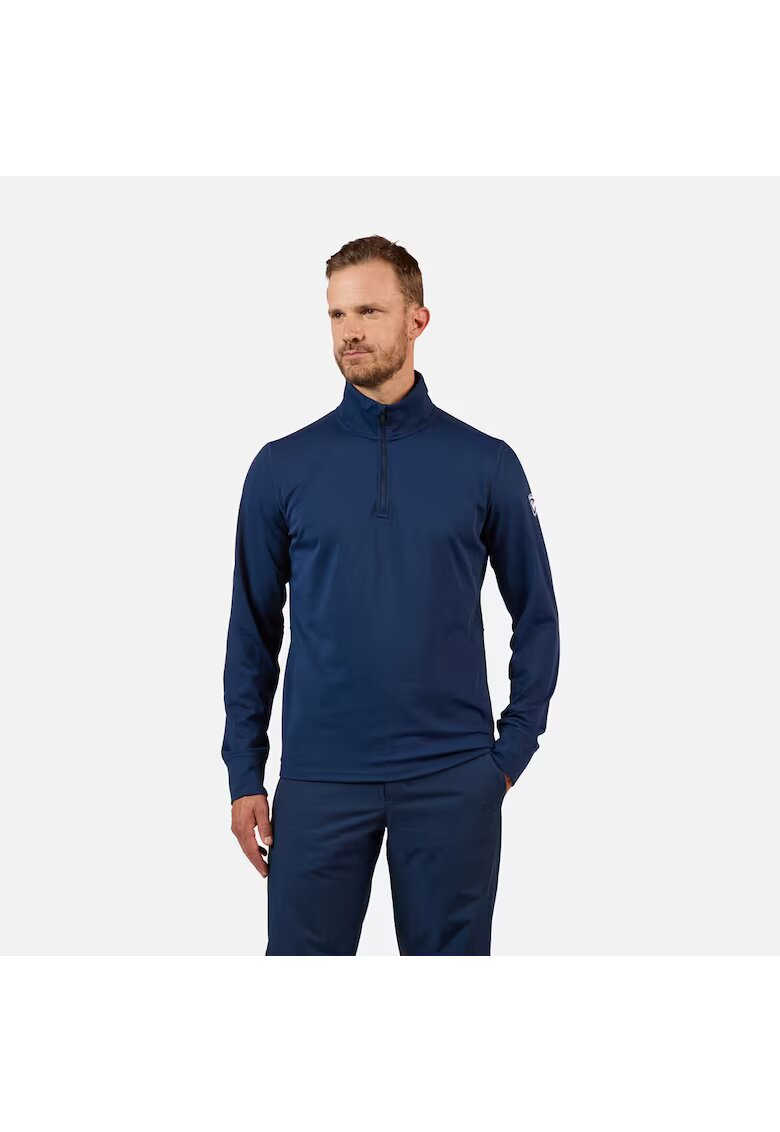Rossignol Bluza sport MID LAYER STRETCH - cu fermoar - pentru barbati - albastru inchis - Albastru inchis