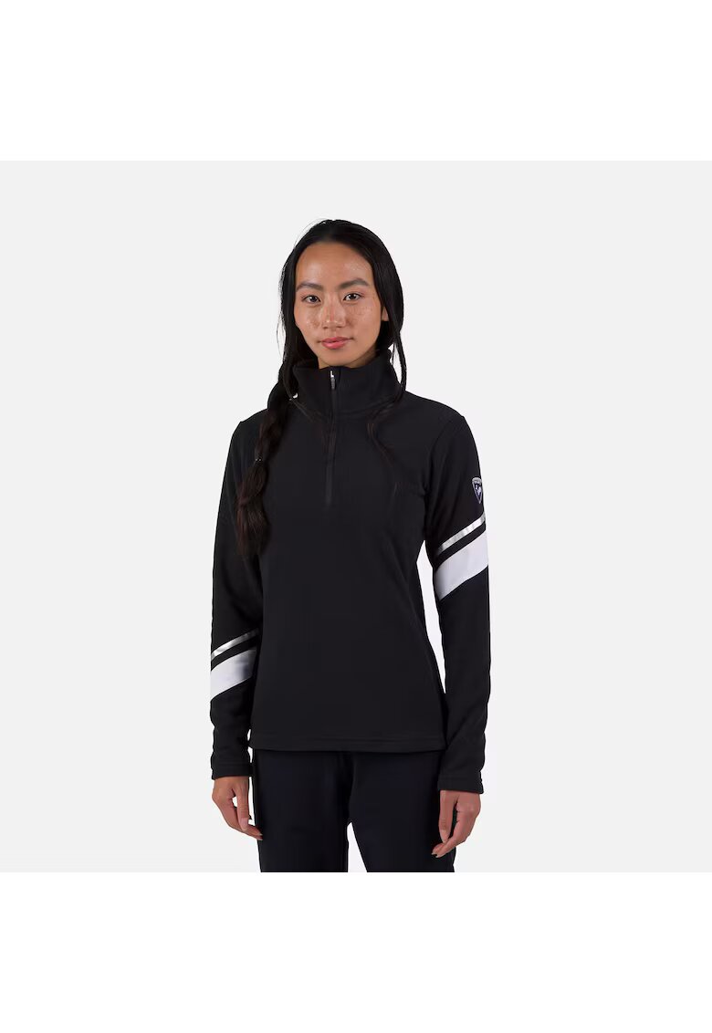 Rossignol Jacheta Strawpile fleece - cu fermoar - negru - pentru dama - Negru
