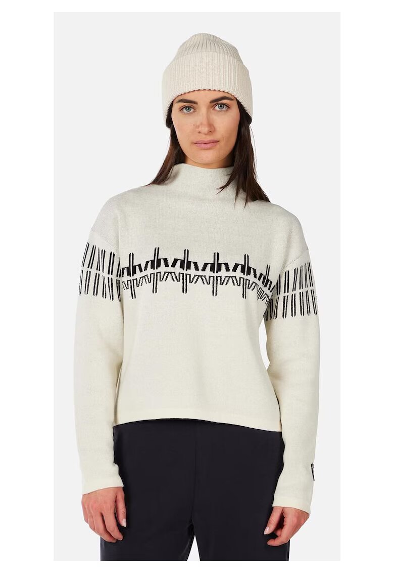 Rossignol Pulover PATTERNED TN SWEATER - pentru femei - culoare alb - Alb